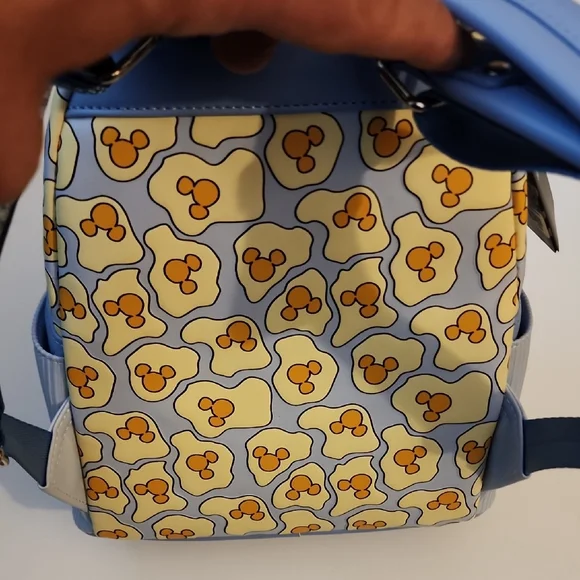 Loungefly Disney Mickey Mouse Breakfast Waffle Scented Backpack. NWT - Picture 6 of 14